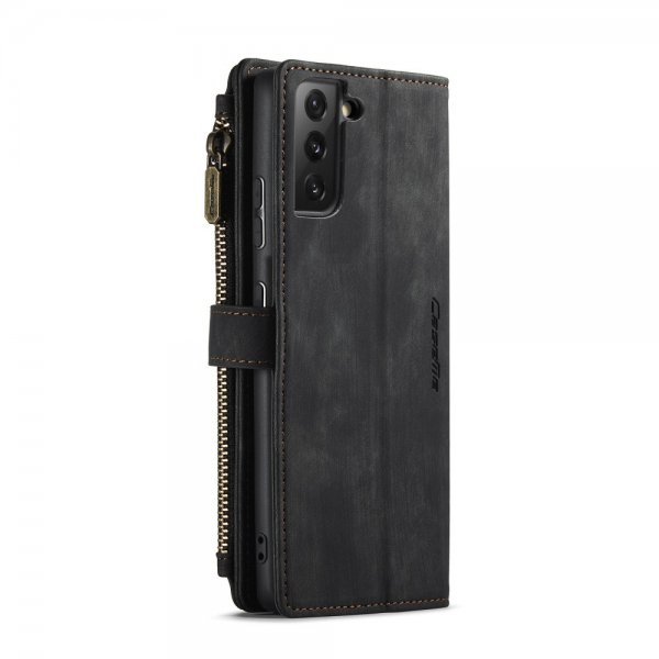 CaseMe Samsung Galaxy S22 -lompakkokotelo C30 Series Musta