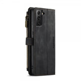 CaseMe Samsung Galaxy S22 -lompakkokotelo C30 Series Musta