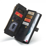 CaseMe Samsung Galaxy S22 -lompakkokotelo C30 Series Musta
