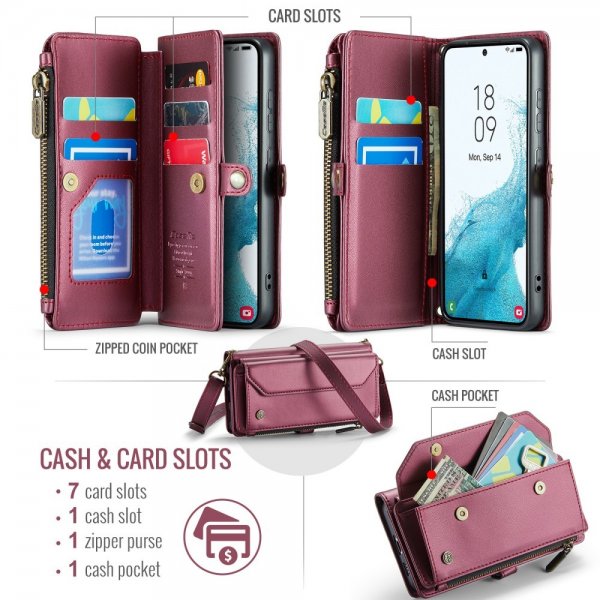 CaseMe Samsung Galaxy S22 -suojakotelo C36 Series Punainen
