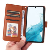 Betopnice Samsung Galaxy S22 Kotelo Irrotettavalla Kuorella 005 Ruskea
