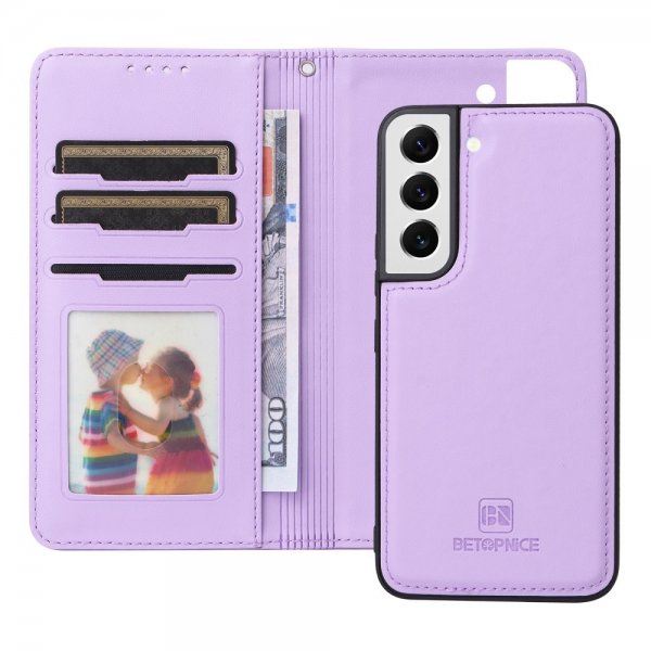 Betopnice Samsung Galaxy S22 Kotelo Irrotettavalla Kuorella 005 Violetti