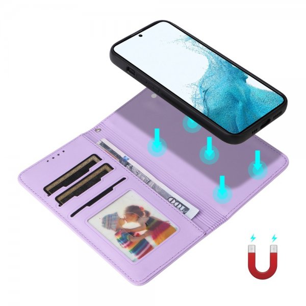Betopnice Samsung Galaxy S22 Kotelo Irrotettavalla Kuorella 005 Violetti