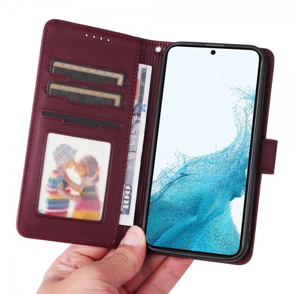 Betopnice Samsung Galaxy S22 Kotelo irrotettavalla kuorella 005 Punainen