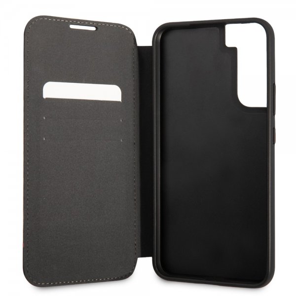 BMW Samsung Galaxy S22 Kotelo Tricolor Stripe Carbon Musta