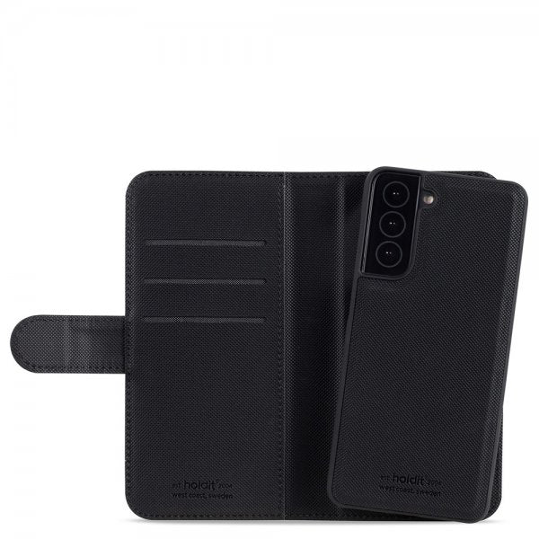 holdit Samsung Galaxy S22 Kotelo Lompakkokotelo Magneetti Musta