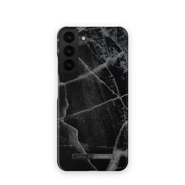 Ideal of Sweden Samsung Galaxy S22 Plus Suojakuori Fashion Case Black Thunder Marble