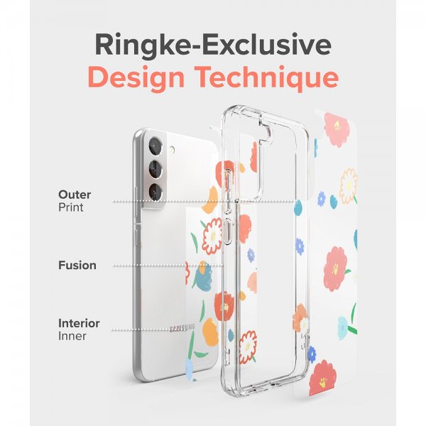 Ringke Samsung Galaxy S22 Plus -suojakuori, Fusion Design Floral