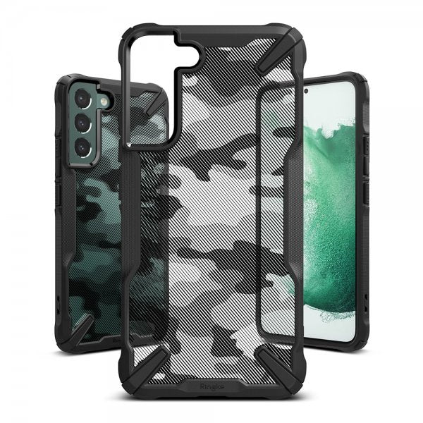 Ringke Samsung Galaxy S22 Plus kuori Fusion-X Camo Black