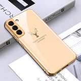 GKK Samsung Galaxy S22 Plus -suojakuori, jossa hirvikuvio, beige
