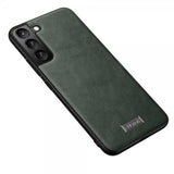 Sulada Samsung Galaxy S22 Plus Suojakuori Nahkakuvio Vihreä