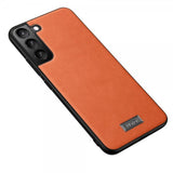 Sulada Samsung Galaxy S22 Plus Suojakuori Nahkakuvio Oranssi