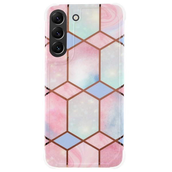 Samsung Galaxy S22 Plus Kuori Marmori Vaaleanpunainen