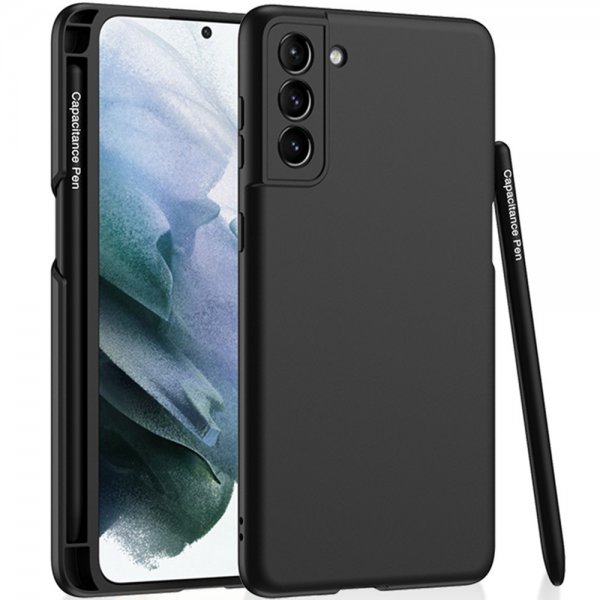 GKK Samsung Galaxy S22 Plus -suojakuori Stylus-kynällä Musta