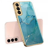GKK Samsung Galaxy S22 Plus Kuori Kuosi Marmori Sininen