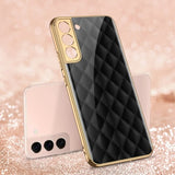 GKK Samsung Galaxy S22 Plus Kuoret, musta ruutukuvio