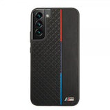 BMW Samsung Galaxy S22 Plus Suojakuori Triangle Pattern & Tricolor Stripe Musta