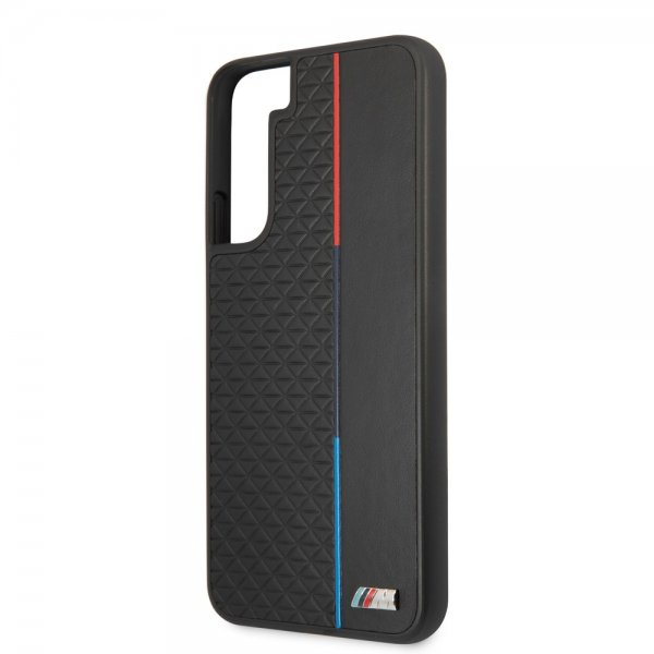 BMW Samsung Galaxy S22 Plus Suojakuori Triangle Pattern & Tricolor Stripe Musta