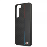 BMW Samsung Galaxy S22 Plus Suojakuori Triangle Pattern & Tricolor Stripe Musta