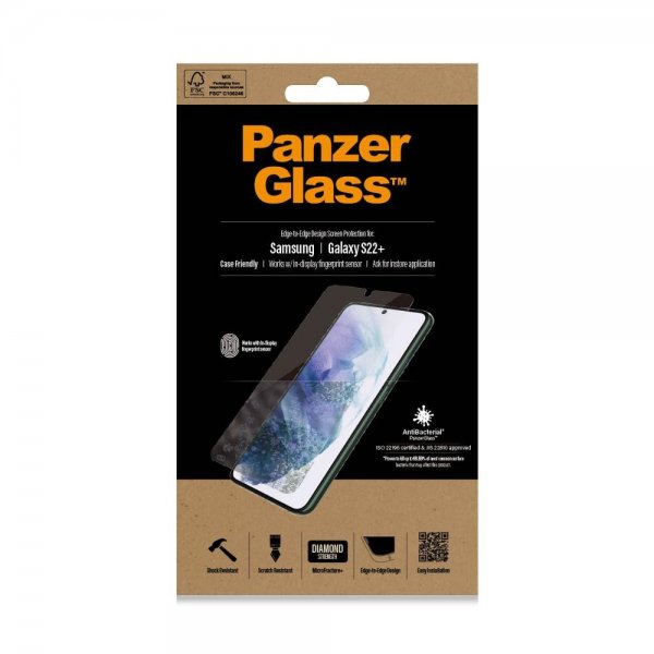 PanzerGlass Samsung Galaxy S22 Plus näytönsuoja Case Friendly sormenjälki