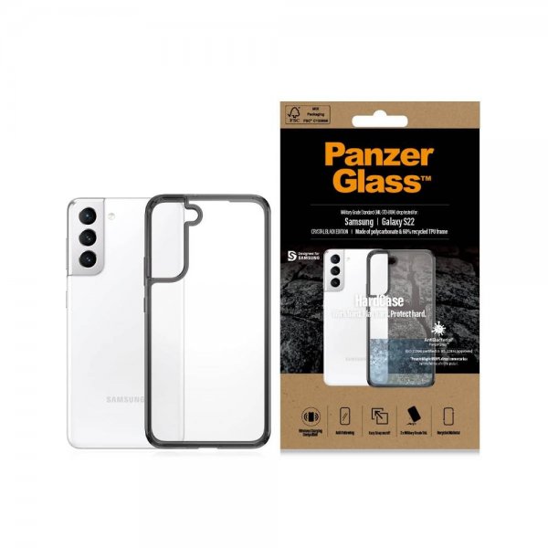 PanzerGlass Samsung Galaxy S22 -suojakuori HardCase Crystal Black