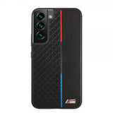 BMW Samsung Galaxy S22 Kuori Triangle Pattern & Tricolor Stripe Musta