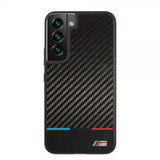 BMW Samsung Galaxy S22 Kuori Tricolor Stripe Carbon Musta