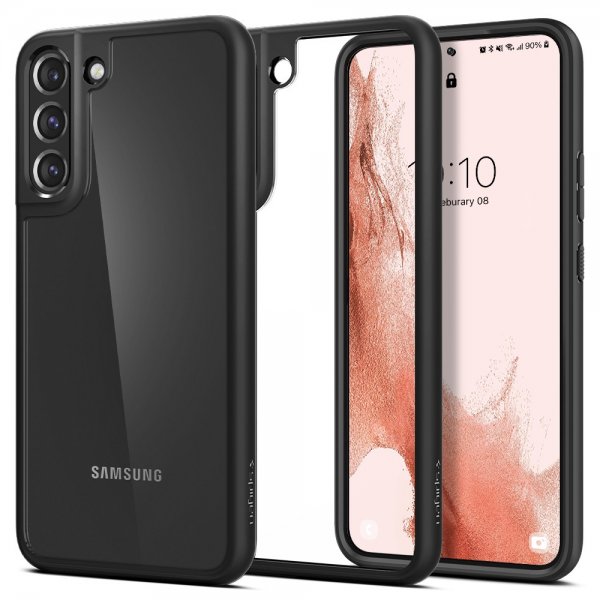 Spigen Samsung Galaxy S22 -kuori, Ultra Hybrid Matte Black