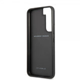 Ferrari Samsung Galaxy S22 Kuori Vertical Stripe Metal Logo Musta