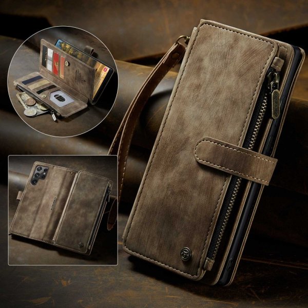 CaseMe Samsung Galaxy S22 Ultra Suojakotelo C30 Sarja Ruskea