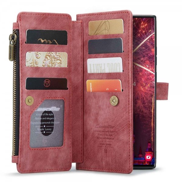 CaseMe Samsung Galaxy S22 Ultra Kotelo C30-sarja Punainen
