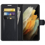 Nordic Covers Samsung Galaxy S22 Ultra Kotelo Litchi Raven Black