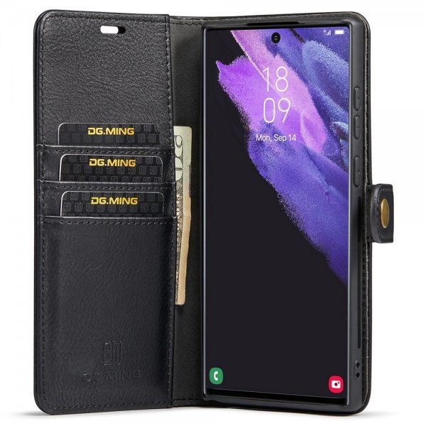 Dg.Ming Samsung Galaxy S22 Ultra Kotelo Irrotettavalla Kuorella Musta