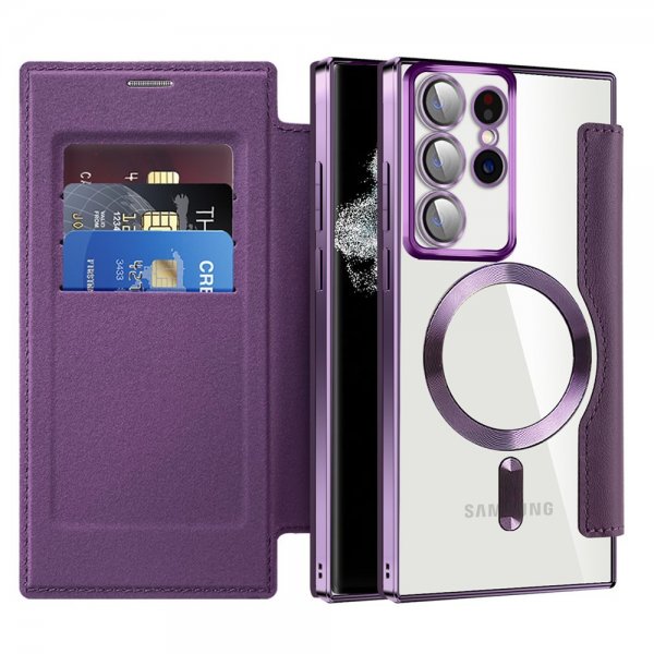 Samsung Galaxy S22 Ultra Kotelo MagSafe Violetti