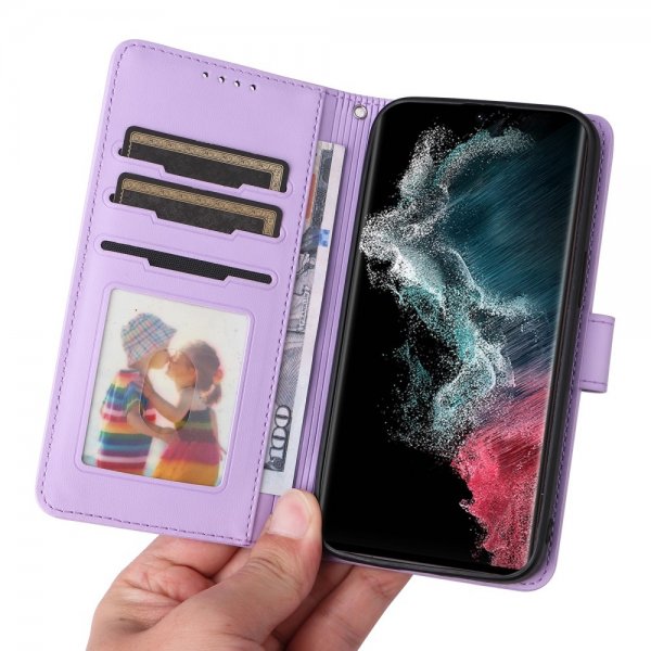 Betopnice Samsung Galaxy S22 Ultra Kotelo irrotettavalla kuorella 005 Violetti