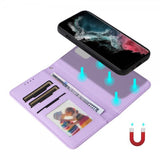 Betopnice Samsung Galaxy S22 Ultra Kotelo irrotettavalla kuorella 005 Violetti
