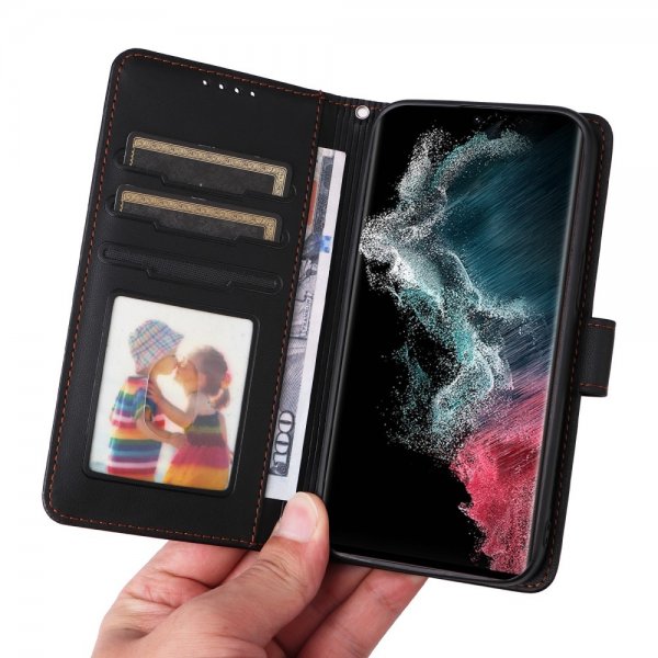 Betopnice Samsung Galaxy S22 Ultra Kotelo irrotettavalla kuorella 005 Musta
