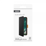 Xqisit Samsung Galaxy S22 Ultra -lompakkokotelo Slim Wallet Selection, musta