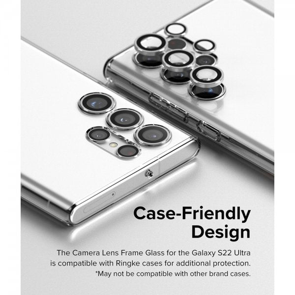 Ringke Samsung Galaxy S22 Ultra Kameranssuojaus Kehys Linssi Hopea