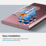 Spigen Samsung Galaxy S22 Ultra Kameranssuojaus GLAS.tR EZ Fit Optik Pro 2-pakkaus Burgundy