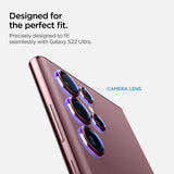 Spigen Samsung Galaxy S22 Ultra Kameranssuojaus GLAS.tR EZ Fit Optik Pro 2-pakkaus Burgundy