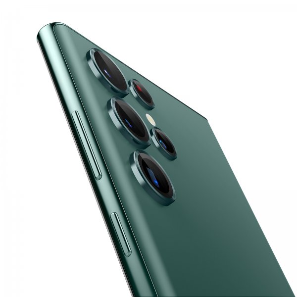 Spigen Samsung Galaxy S22 Ultra Kameranssuoja GLAS.tR EZ Fit Optik Pro 2 kpl Vihreä