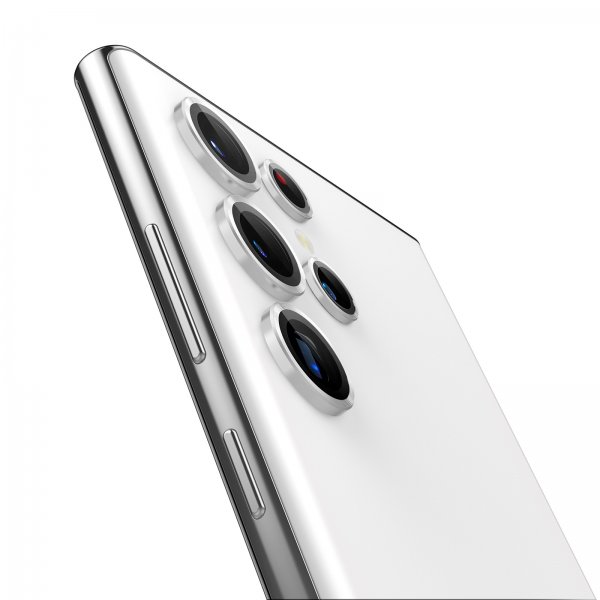 Spigen Samsung Galaxy S22 Ultra kameran suojalasi GLAS.tR EZ Fit Optik Pro 2-pack Phantom White