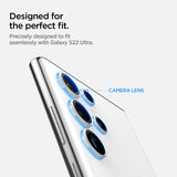 Spigen Samsung Galaxy S22 Ultra kameran suojalasi GLAS.tR EZ Fit Optik Pro 2-pack Phantom White