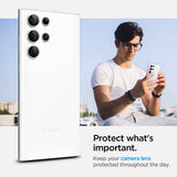 Spigen Samsung Galaxy S22 Ultra kameran suojalasi GLAS.tR EZ Fit Optik Pro 2-pack Phantom White