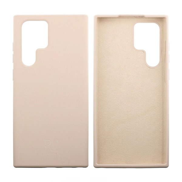 Rvelon Samsung Galaxy S22 Ultra -kuori, silikonia, beige