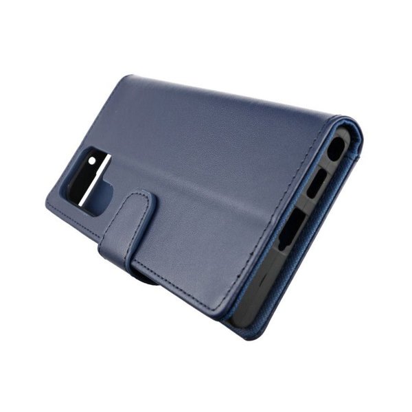 Rvelon Samsung Galaxy S22 Ultra -kuoret, taitettava korttitasku, sininen