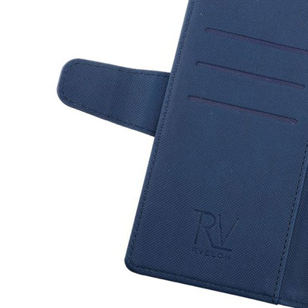 Rvelon Samsung Galaxy S22 Ultra -kuoret, taitettava korttitasku, sininen