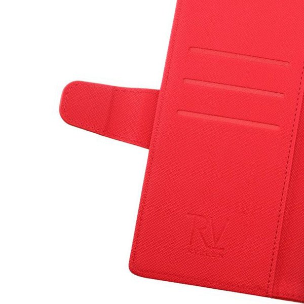 Rvelon Samsung Galaxy S22 Ultra Kotelo, taitettava korttipaikka, punainen