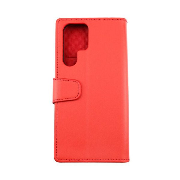 Rvelon Samsung Galaxy S22 Ultra Kotelo, taitettava korttipaikka, punainen